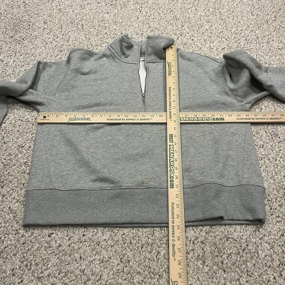 Everlane Heather Gray Quarter-Zip Sweatshirt - Picture 5 of 6